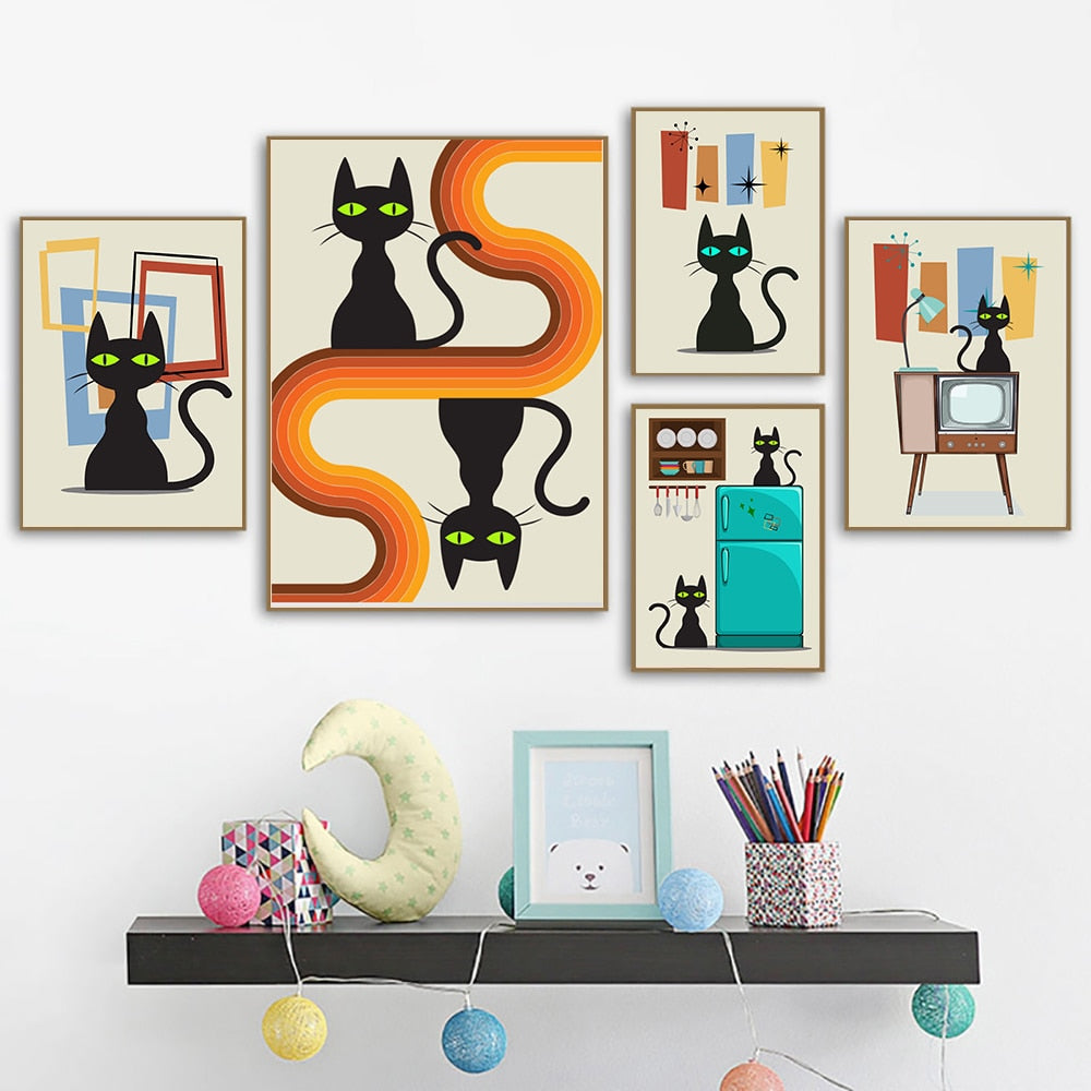 Atomic Cat Wall Art