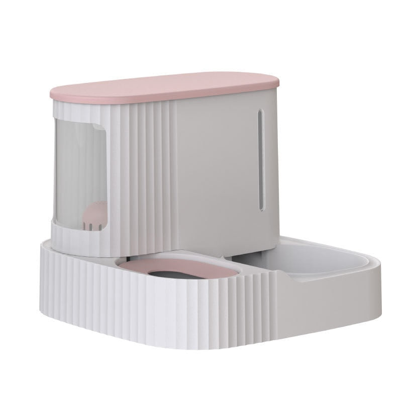 Automatic Food and Water Dispenser for Cats - Pink -