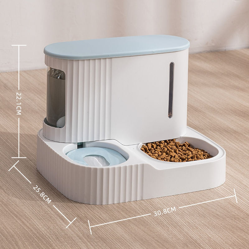 Automatic Food and Water Dispenser for Cats - Green -