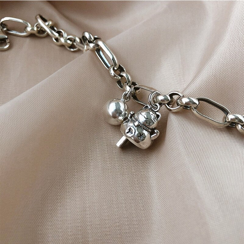 Ball Chain Cat Bracelet - Cat bracelet