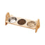 Bamboo Elevated Cat Bowls - Three bowls - Cat Bowls