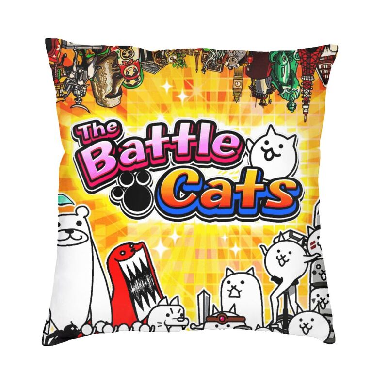 Battle Cats Pillow - 40x40cm 16x16in / Yellow