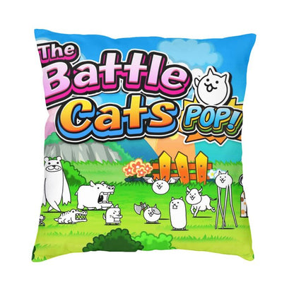 Battle Cats Pillow - 40x40cm 16x16in / Blue