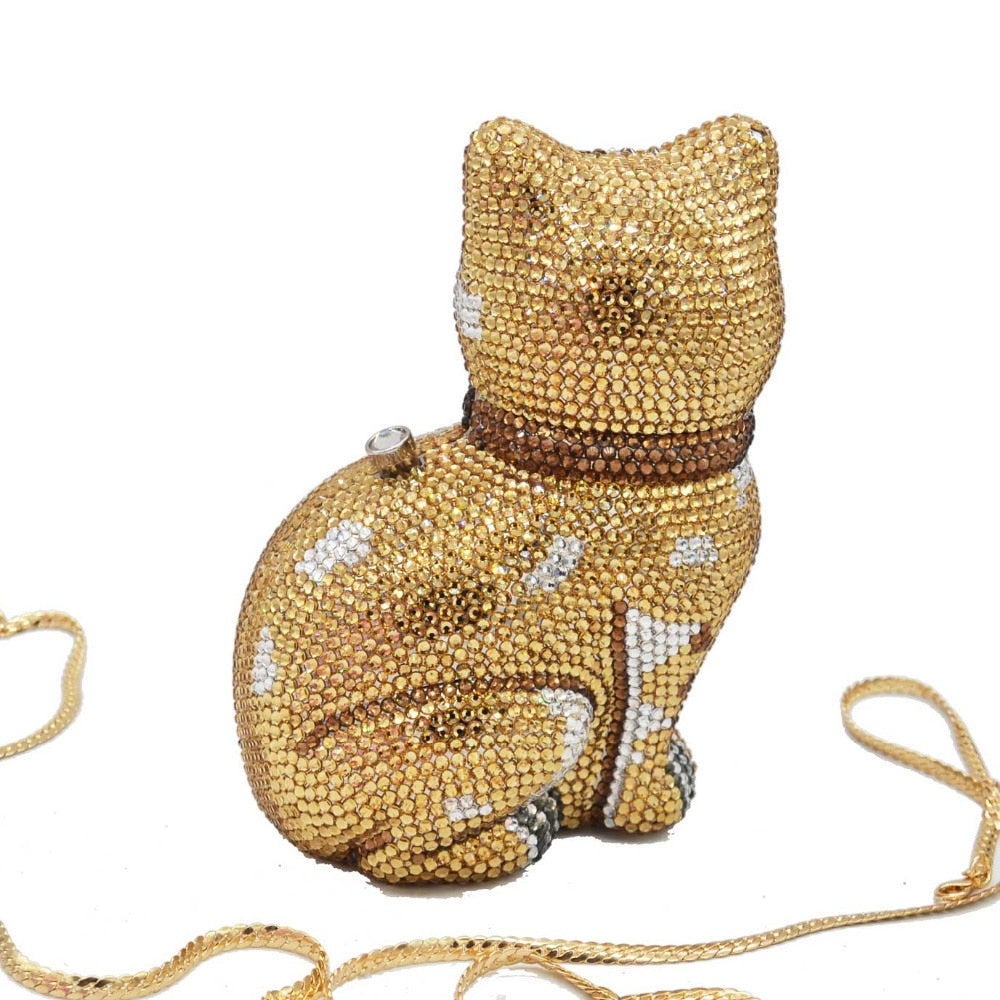 Beaded Crossbody Cat Purse - Cat purse