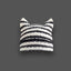 Beanie with Cat Ears - White / 56-58cm - Cat beanie