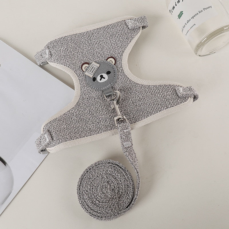 Bear Adjustable Cat Harness - Gray / 1-2.5kg - cat harness