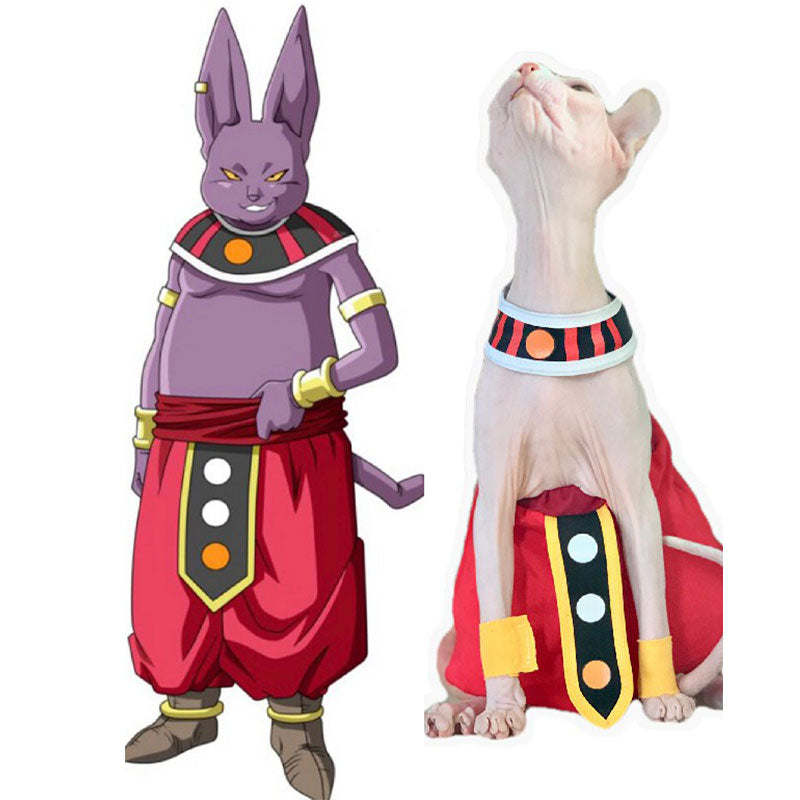 Beerus Costume for Cat