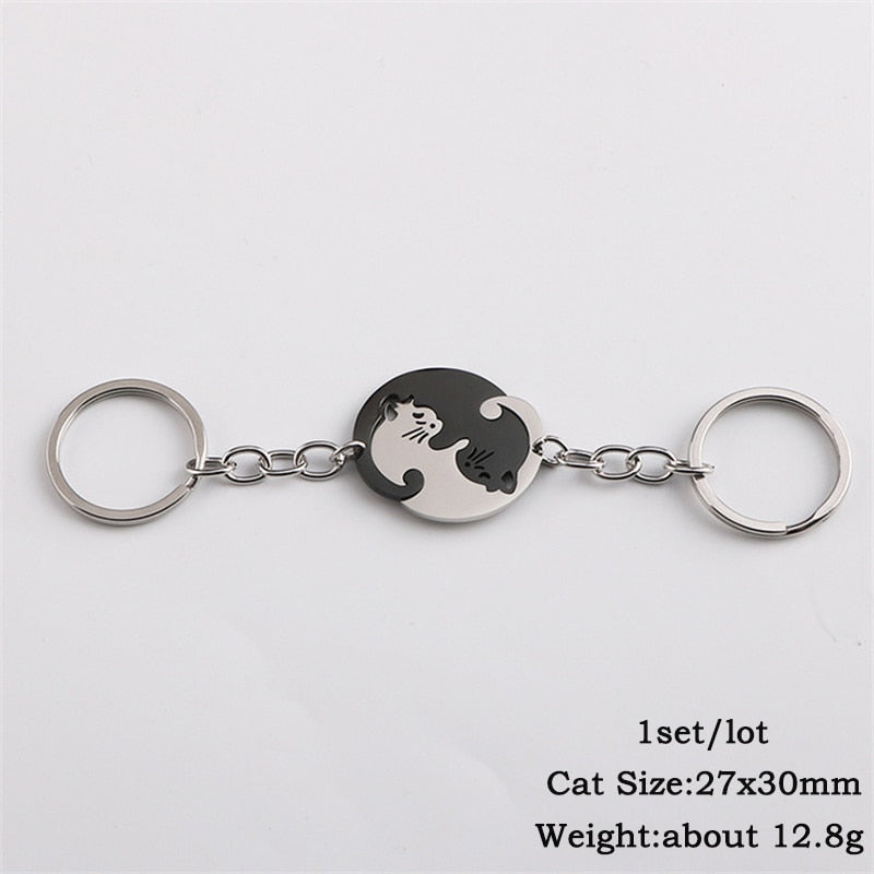 Bff Cat Keychain - Black - Cat Keychains