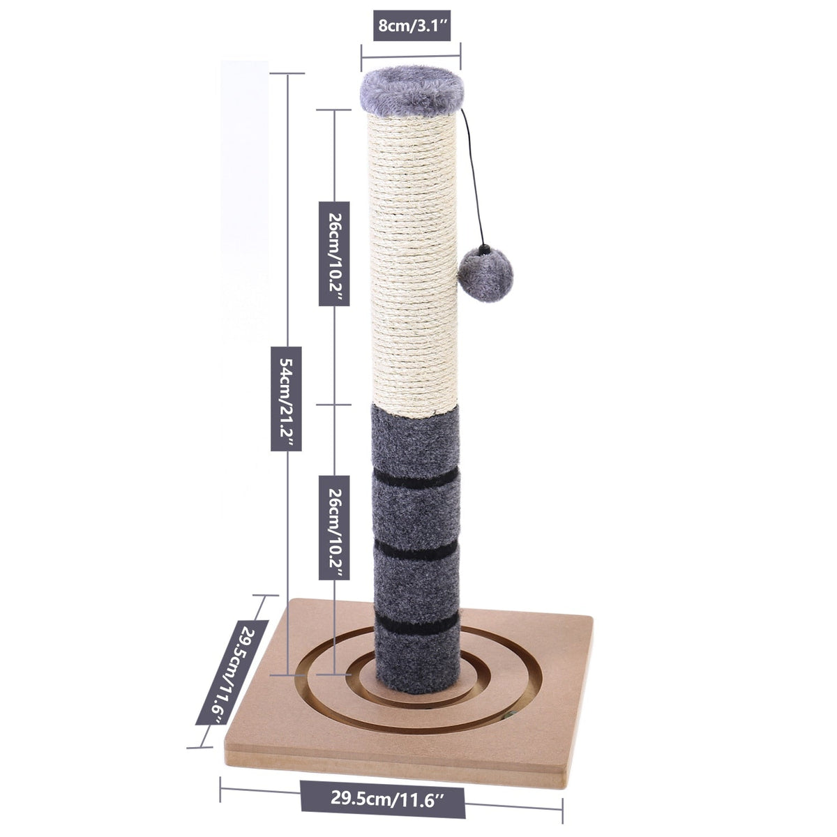 Big Cat Scratching Post - Dark Grey - Cat scratching post