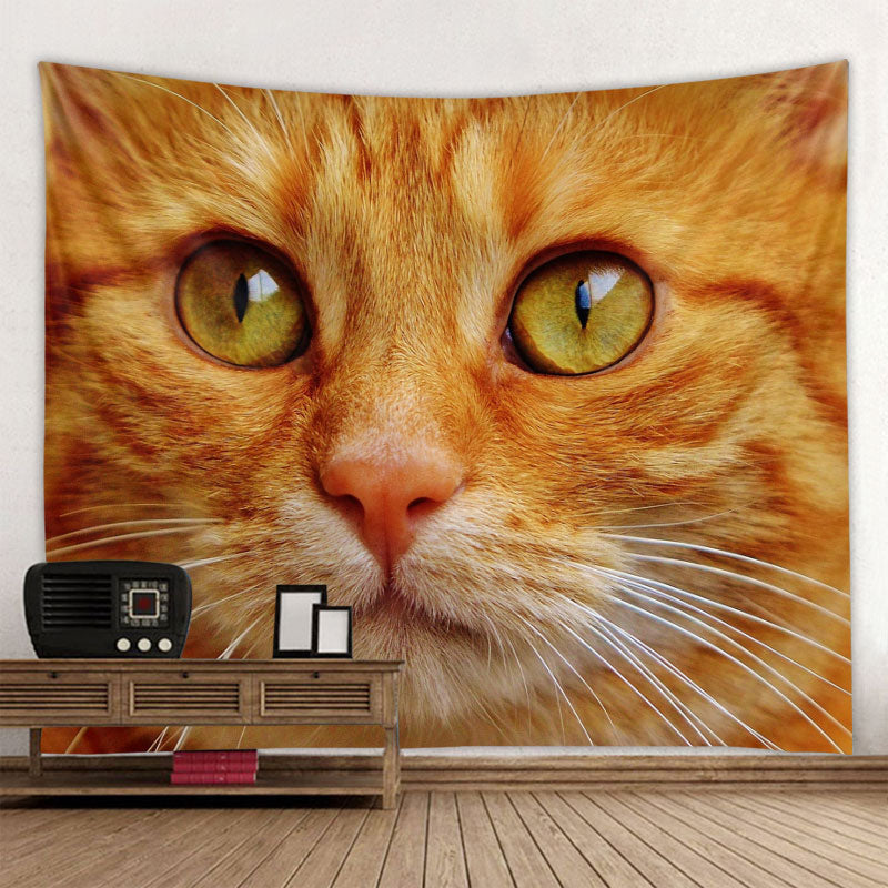 Big Cat Tapestries - Orange / 90x60cm - Cat Tapestry