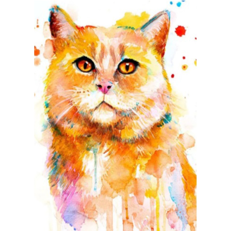Big Cats Diamond Painting - Orange / Square 20x25cm