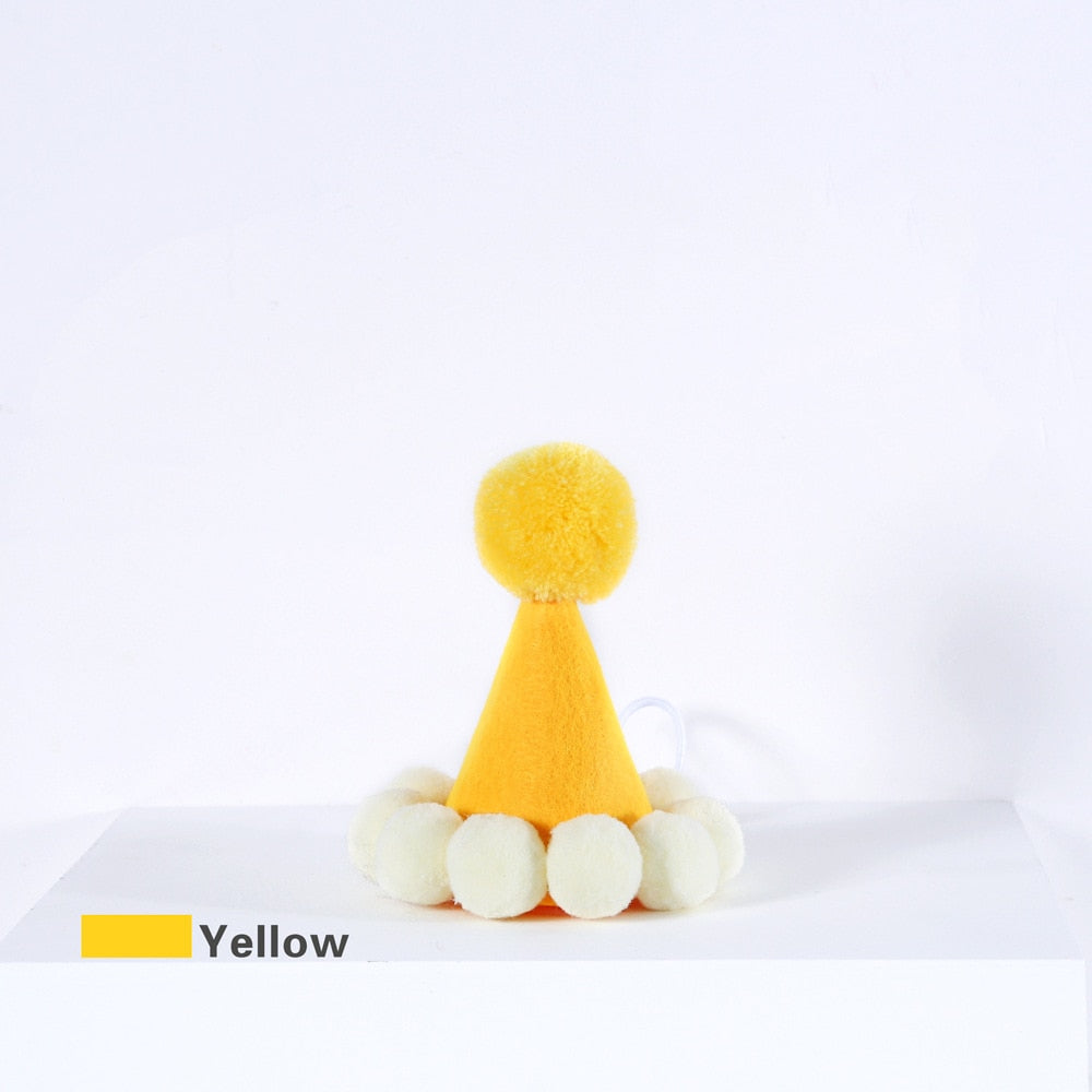 Birthday Hats for Cats - Yellow Ball - Hat for Cats