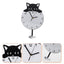 Black and White Cat Clock