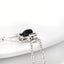 Black Cat Necklace Onyx Sterling Silver - Cat necklace