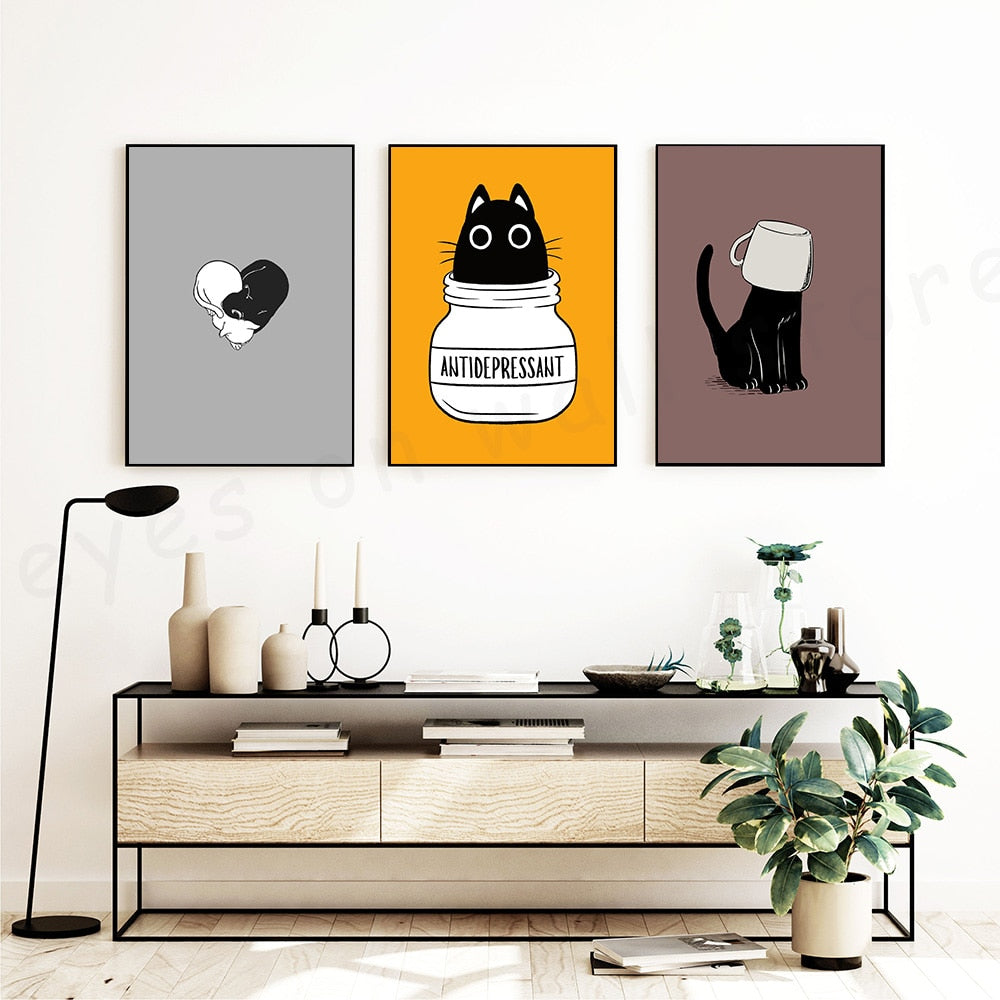 Black Cat Posters - Cat poster