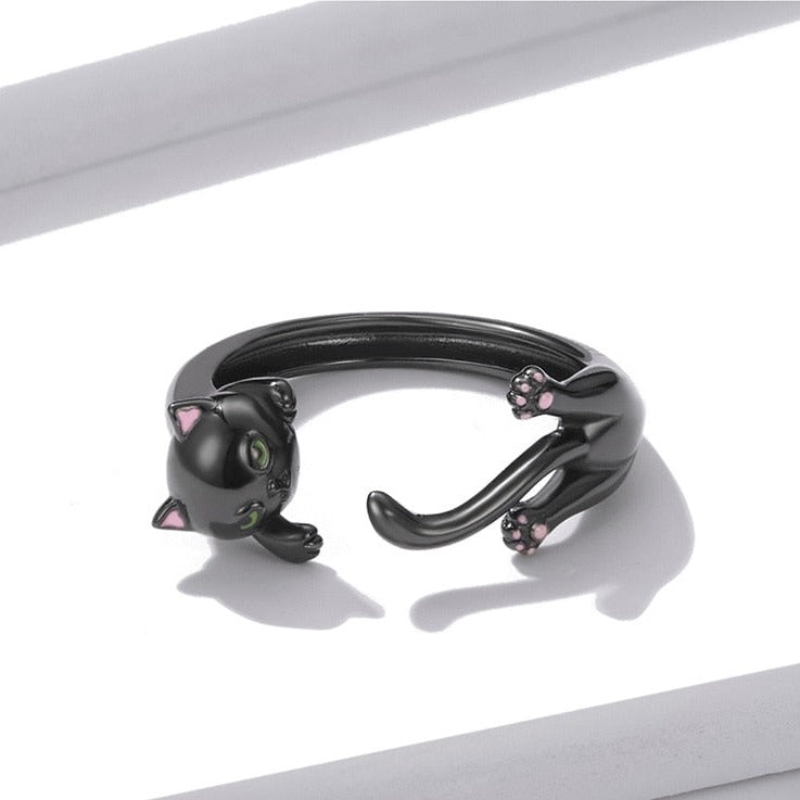 Black Cat Ring - cat rings