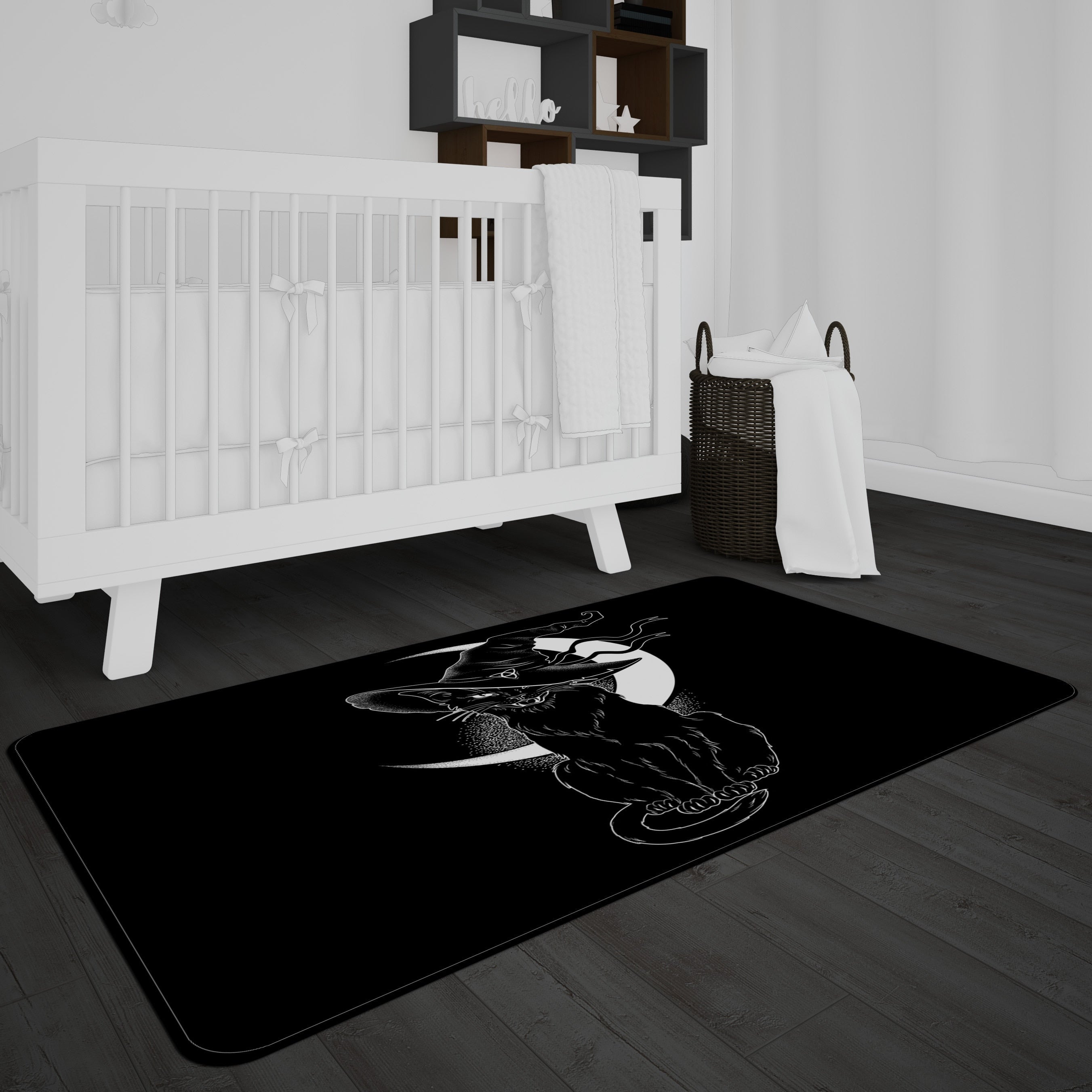 Cat Gun Rug Black Cat Rug – Meowden®