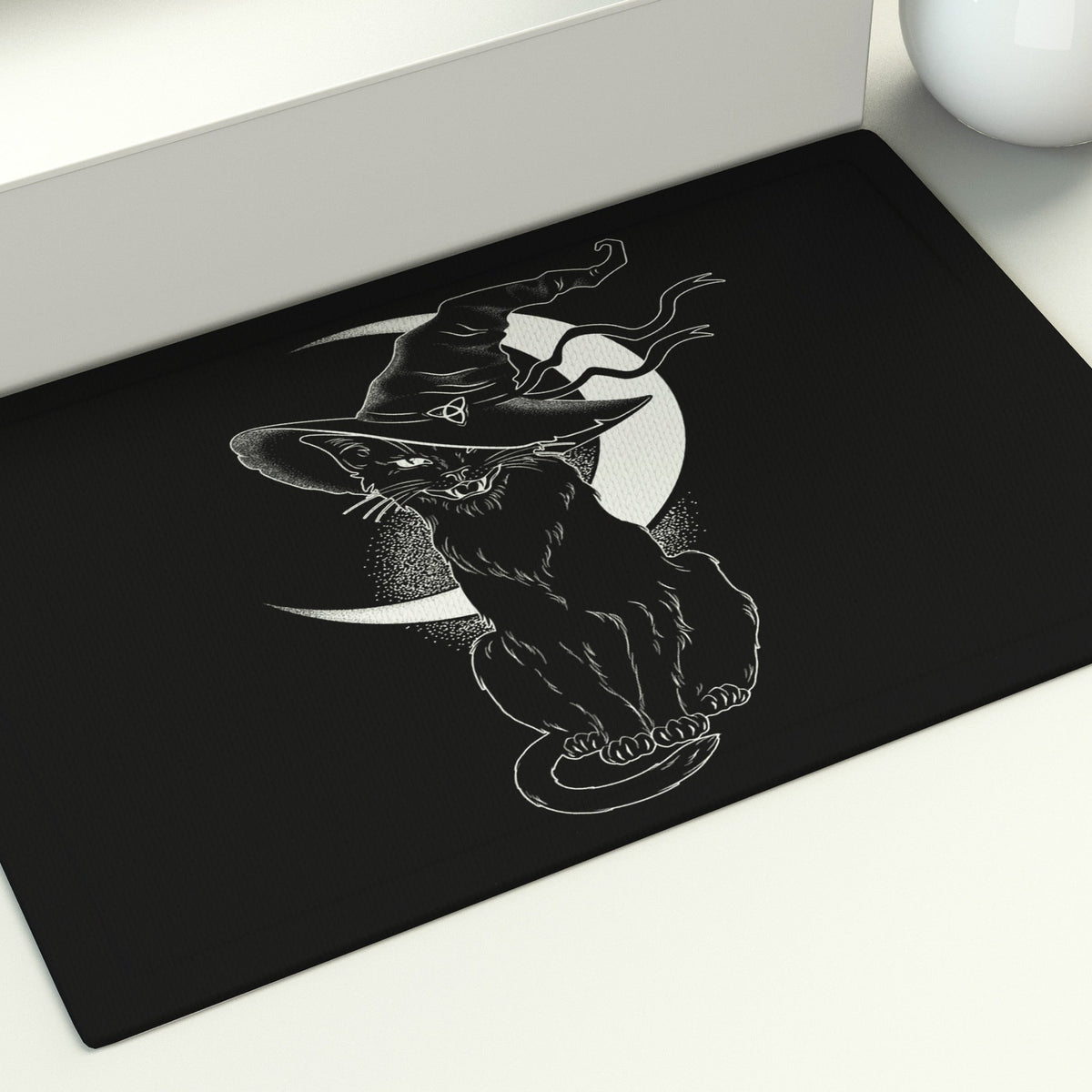 Black Cat Rug - Moon / 40x60cm