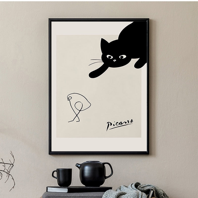 Black Cat Wall Art