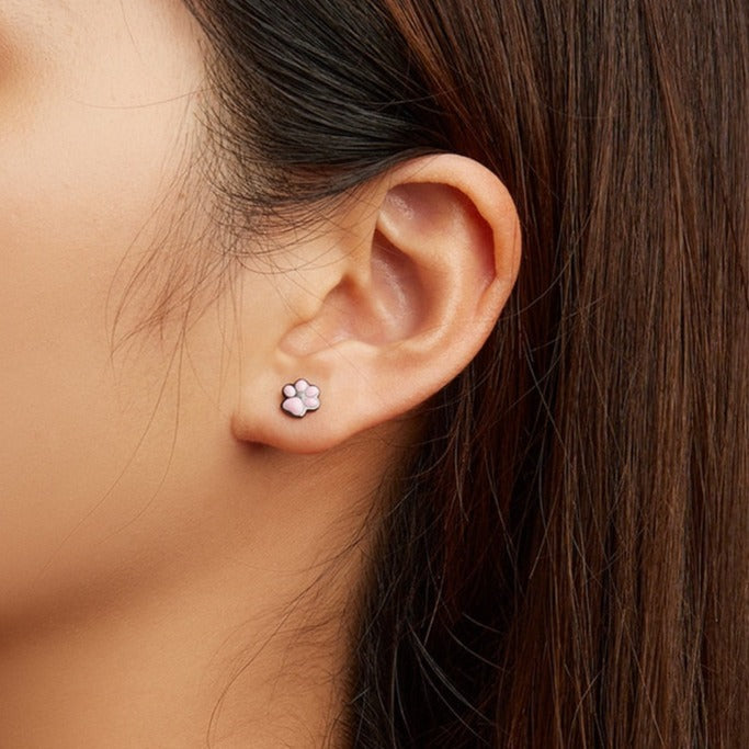 Black Pink Cat Earrings - Cat earrings