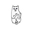 Black White Cats Enamel Pins - Cat 2
