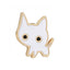 Black White Cats Enamel Pins - Cat 8
