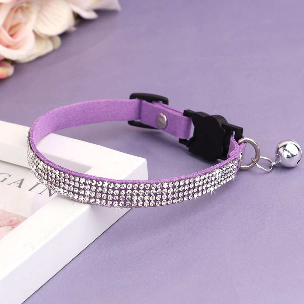 Bling Cat Collars - Purple / XS - Cat collars