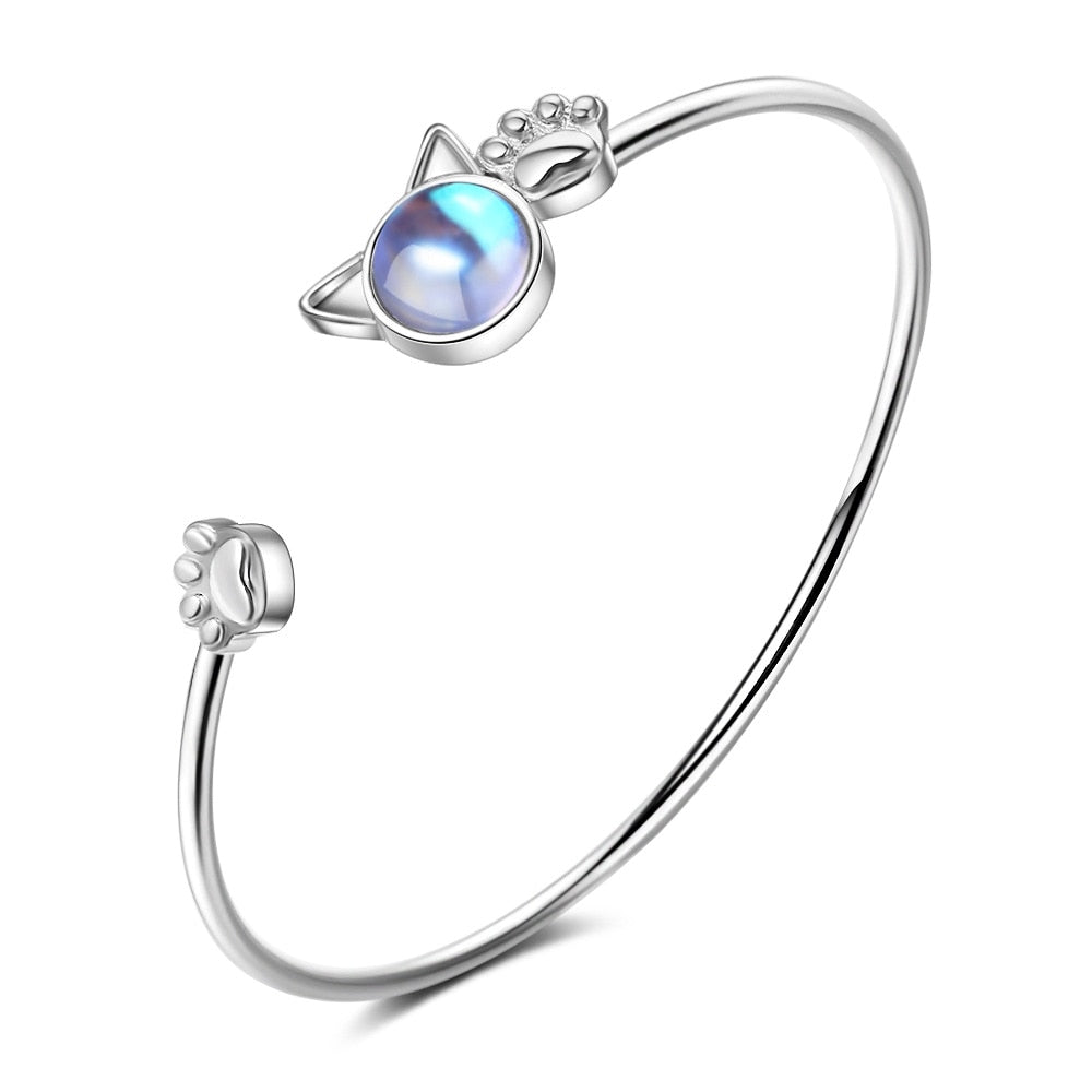Blue Cats Eye Bracelet - Cat bracelet