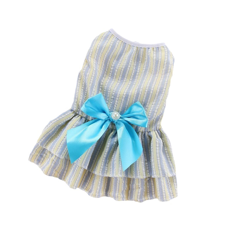 Bow Cat Dress - Grey / XS
