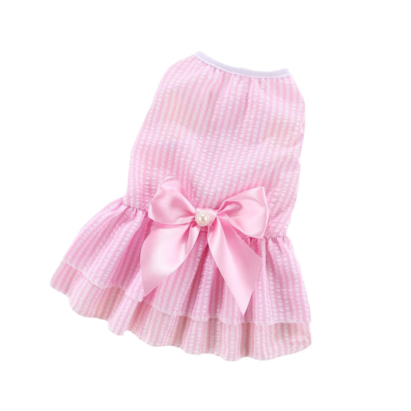 Bow Cat Dress - Pink / XS