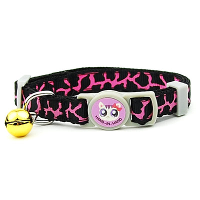 Breakaway Cat Collars - Black Giraffe Grain / Width 1.0cm -