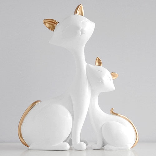 Cahaya Cat Statue - White