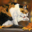 Calico Cat Diamond Painting - White / 30x40cm-Round Drill