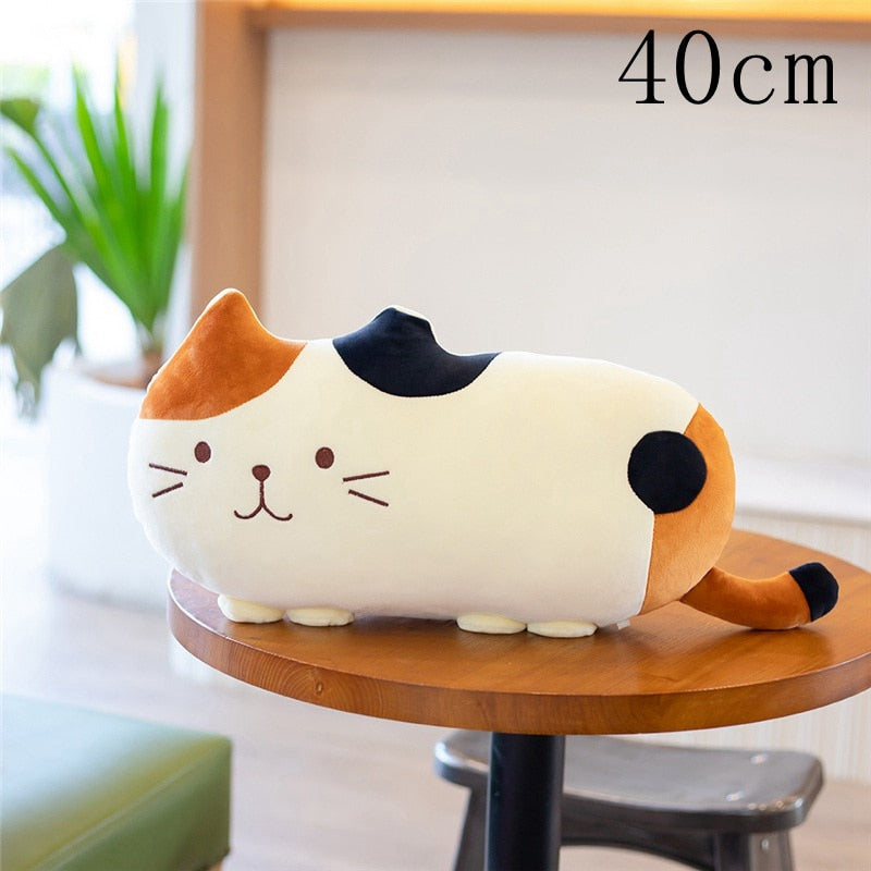 Calico Cat Pillow - Laying