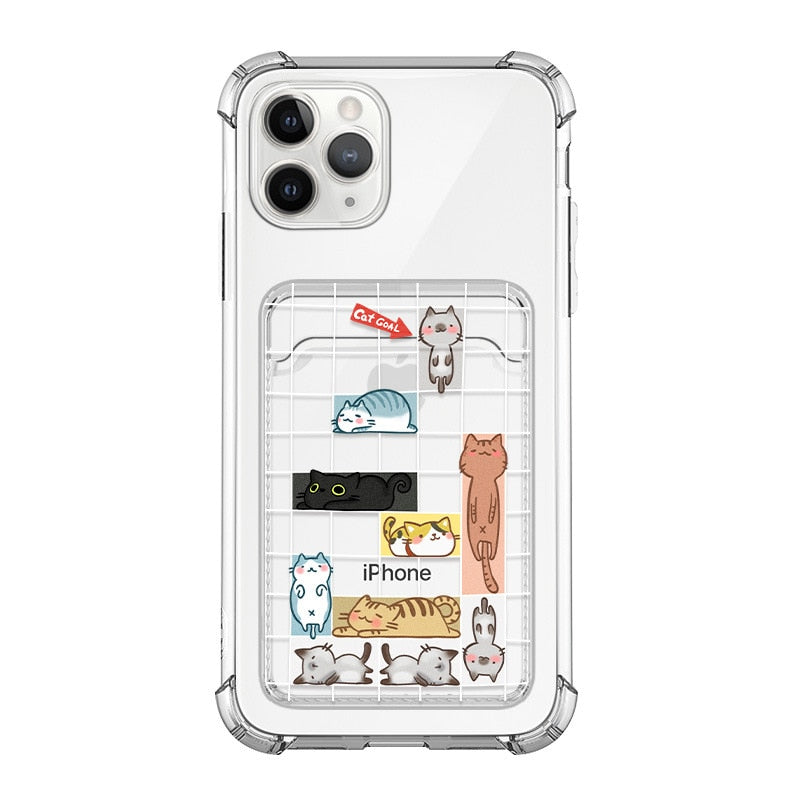 Card Slot iPhone Cat Phone Case - for iphone 14 - Cat Phone