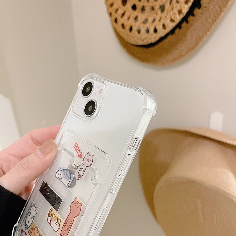 Card Slot iPhone Cat Phone Case - Cat Phone Case