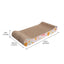 Cardboard Cat Scratcher Post - Bone - Cat scratching post
