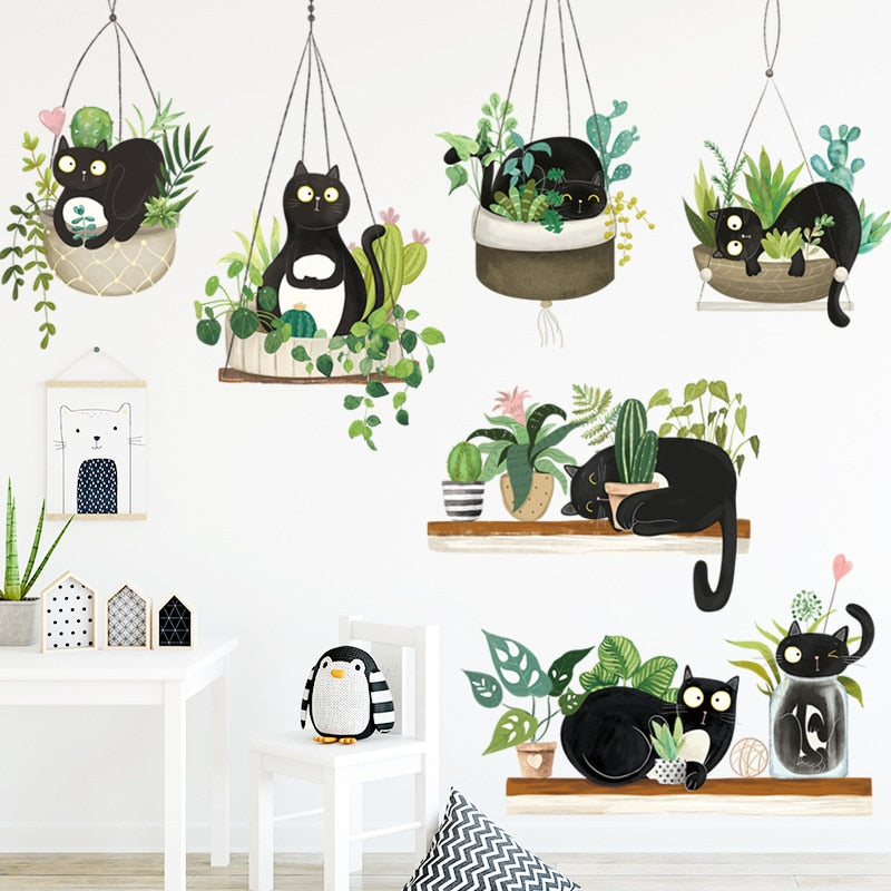 Cartoon Black Cat Wallpaper - Cat Wallpaper