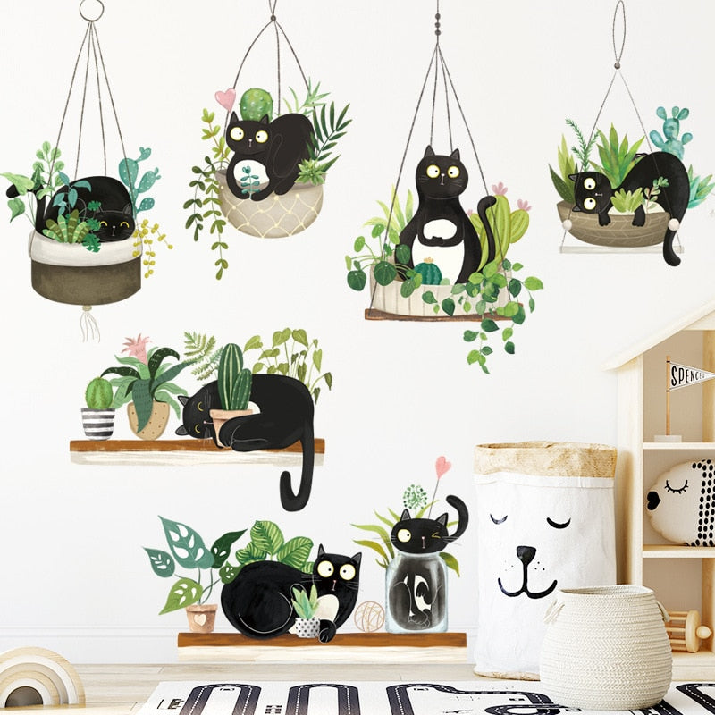 Cartoon Black Cat Wallpaper - Cat Wallpaper