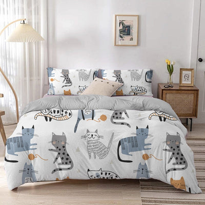 Cartoon Cat Duvet Cover