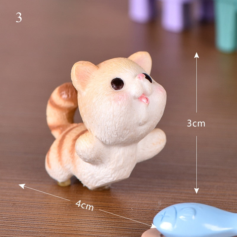 Cartoon Cat Figurines - Orange Cat