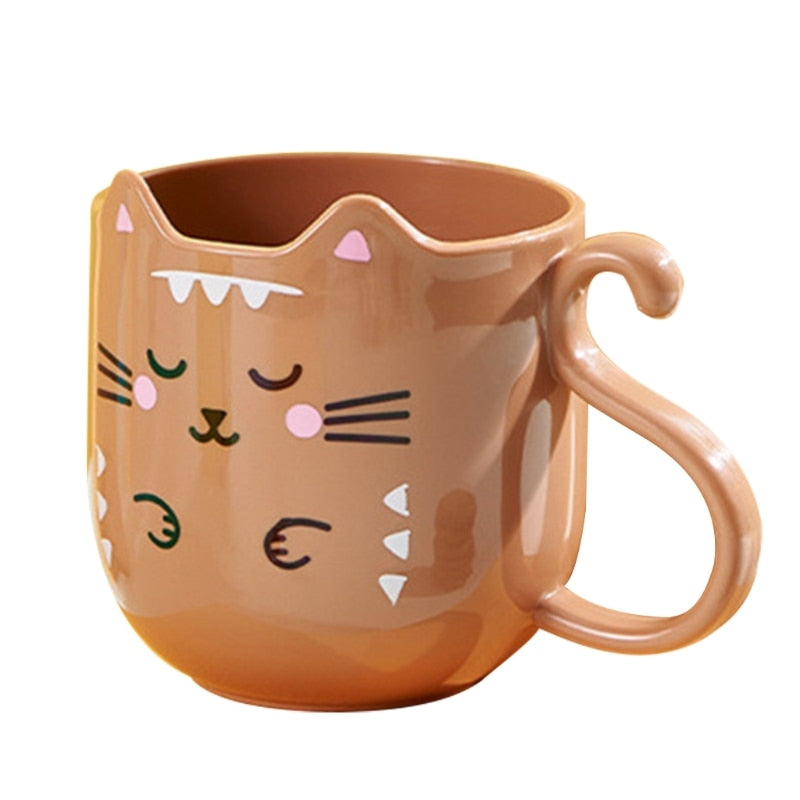 Cartoon Cat Mug - Chocolate