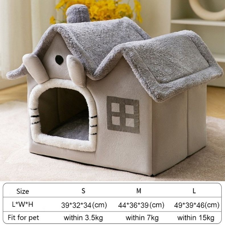 Cat Bed House - Gray / S