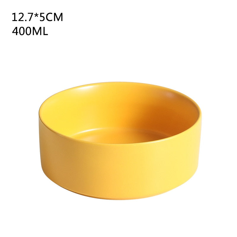 Cat Bowl Stand - Yellow - Cat Bowls