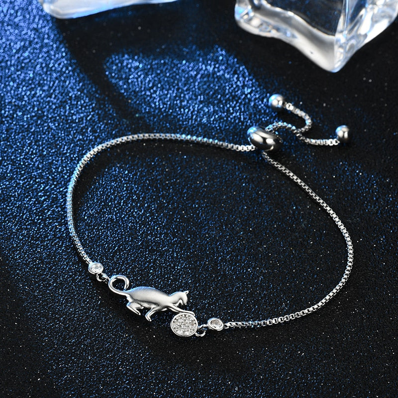 Cat Bracelet Silver - Cat bracelet