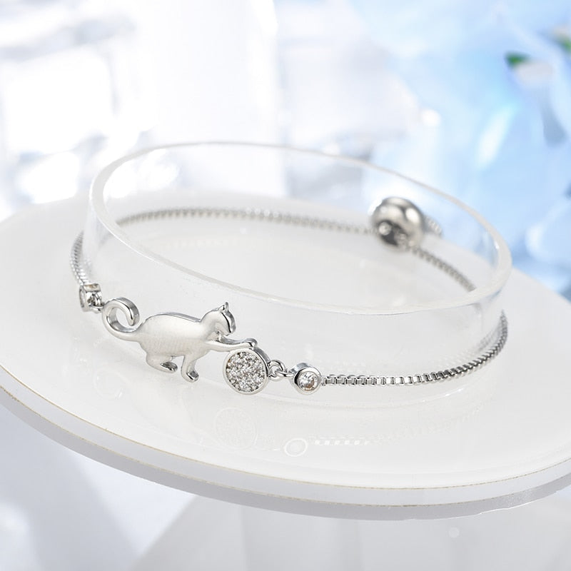 Cat Bracelet Silver - Cat bracelet