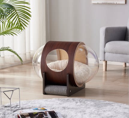 Cat Bubble Bed - Forest Green