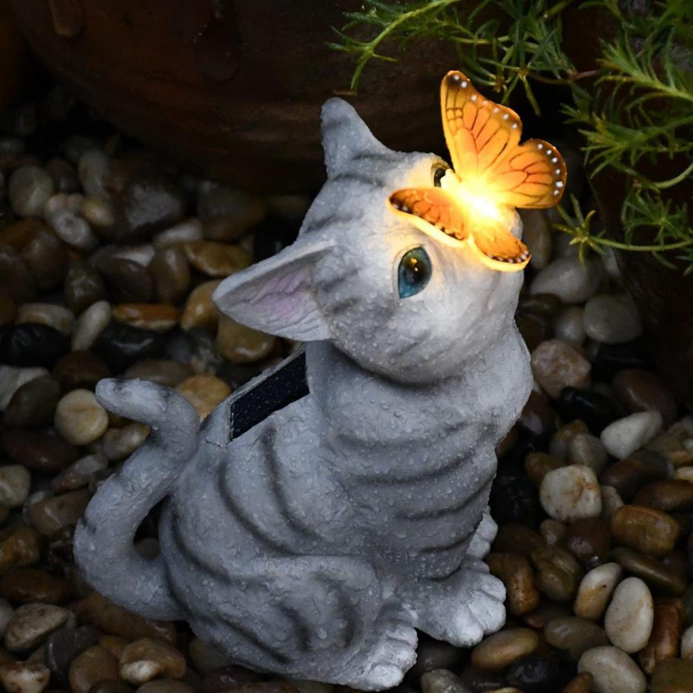 Cat Butterfly Statue