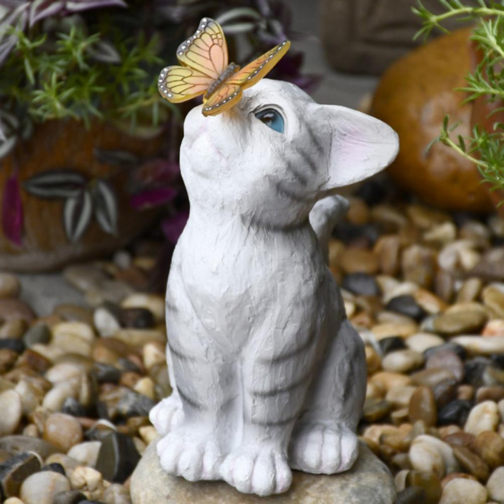 Cat Butterfly Statue