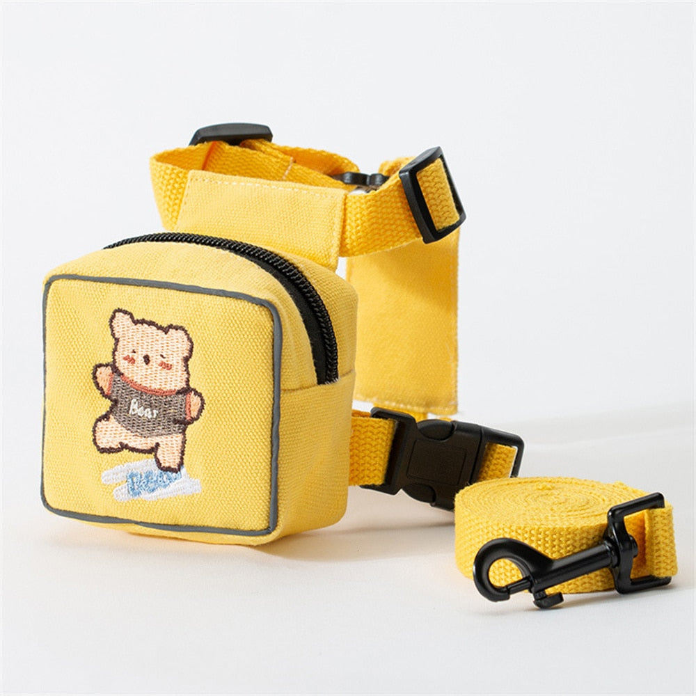 Cat Carrier Harness - Yellow Bear / S - cat harness leash